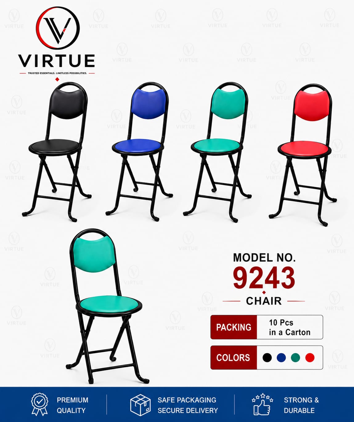 Folding Chair — Model 9243 — Virtue Africa wholesale sourcing