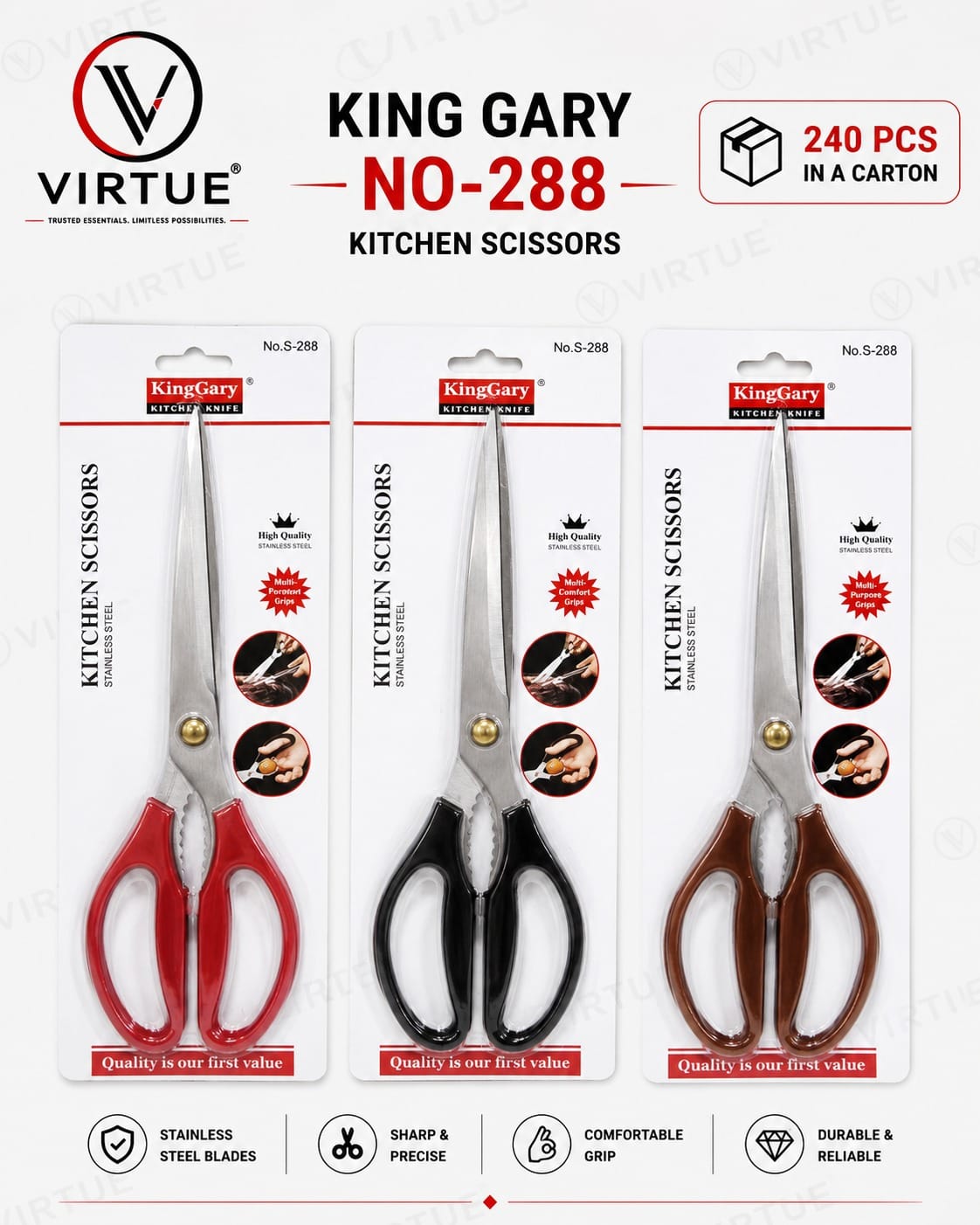 Kitchen Scissors — NO-288 — Virtue Africa wholesale sourcing